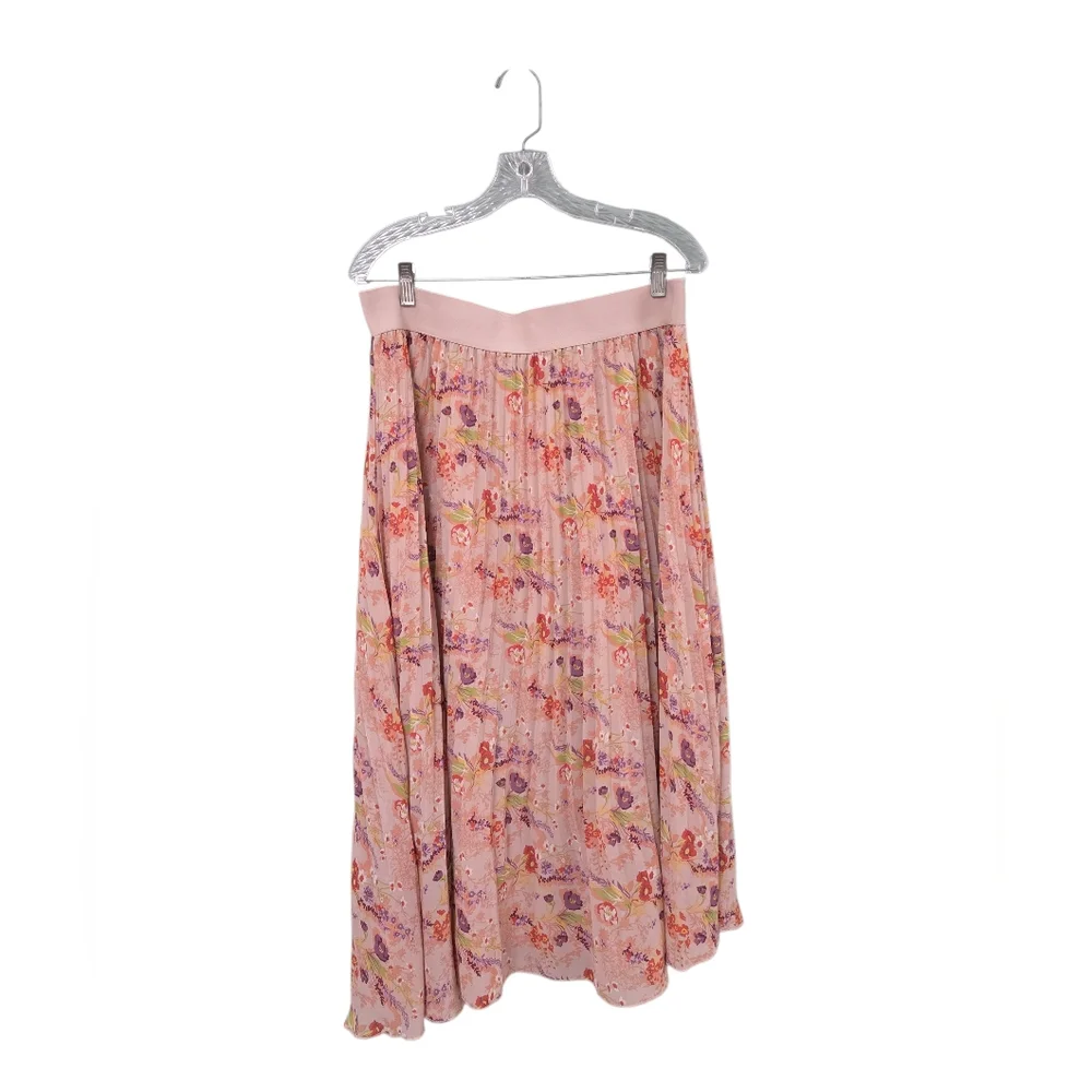 Ophelia Roe Floral Pink Spring Skirt Womens‎ Size 1X Plus Size Cruise Resort